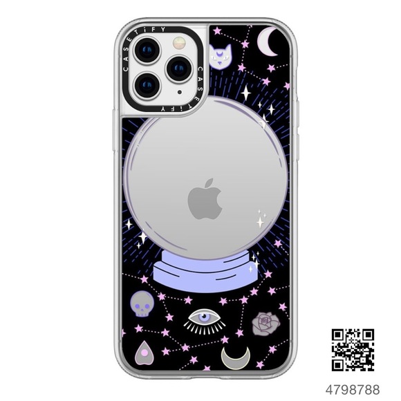 Casetify iPhone 11 Pro Crystal ball on black / mystical, magical, dreamy pattern - Picture 3 of 13